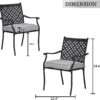 wrought iron patio dining chairs