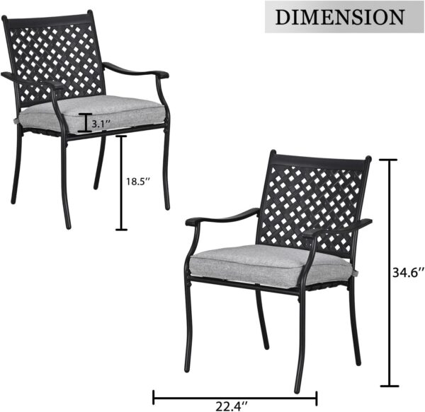 wrought iron patio dining chairs