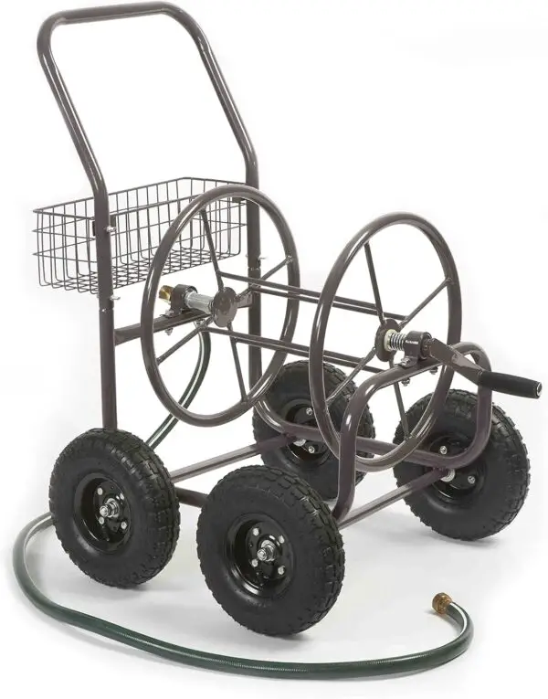 steel frame water hose reel cart